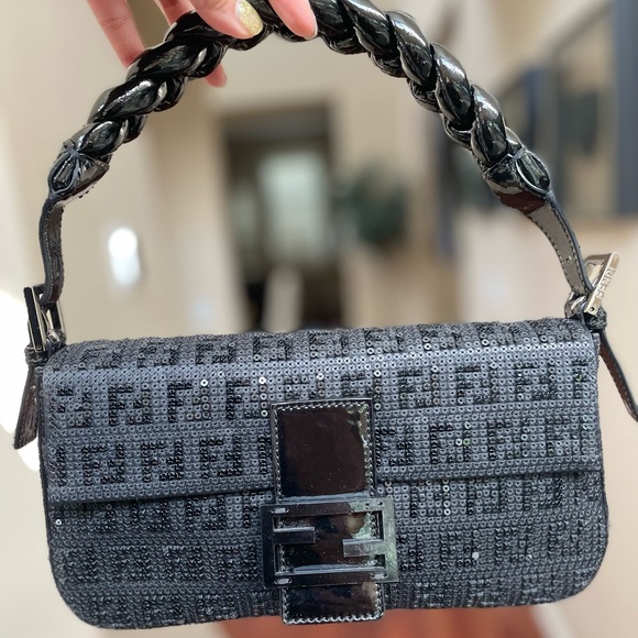 Fendi Handbags - SOLD Fendi Sequins Black Bag